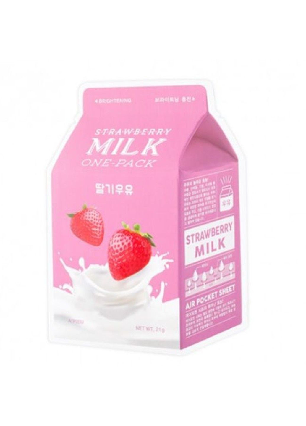 Маска С Молочными Протеинами И Экстрактом Клубники Milk Strawberry One Pack Sheet Mask A'pieu (298054339)