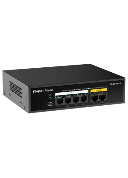Комутатор мережевий Ruijie RG-ES106F-P (380254570)