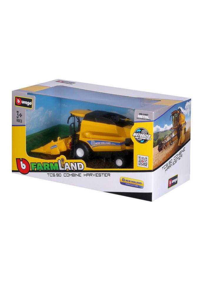 Автомодель комбайн Зерносборный "New Holland TC5.90" 18-31722 (1:24) Bburago (315022887)