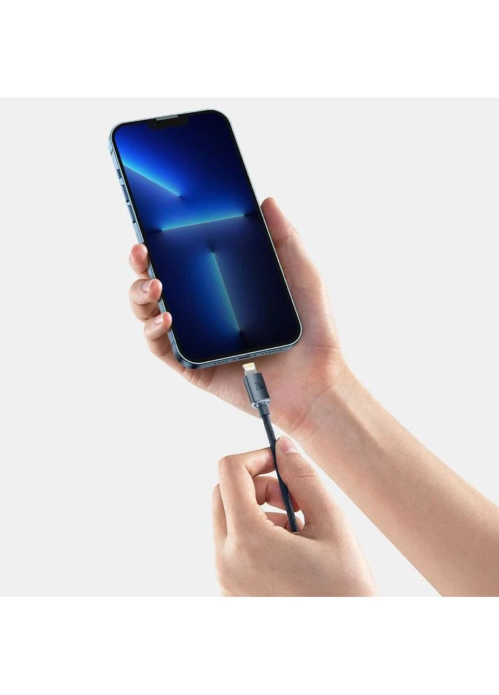 Кабель Crystal Shine Series Fast Charging Data Cable Type-C to iP 20W 1.2m Black (CAJY000201) Baseus (389402681)