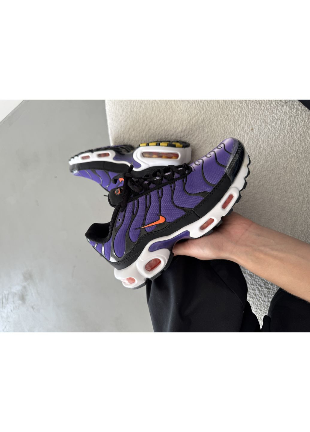 Цветные демисезонные кроссовки мужские nike air max tn plus voltage purple найк аир макс тн плюс No Brand