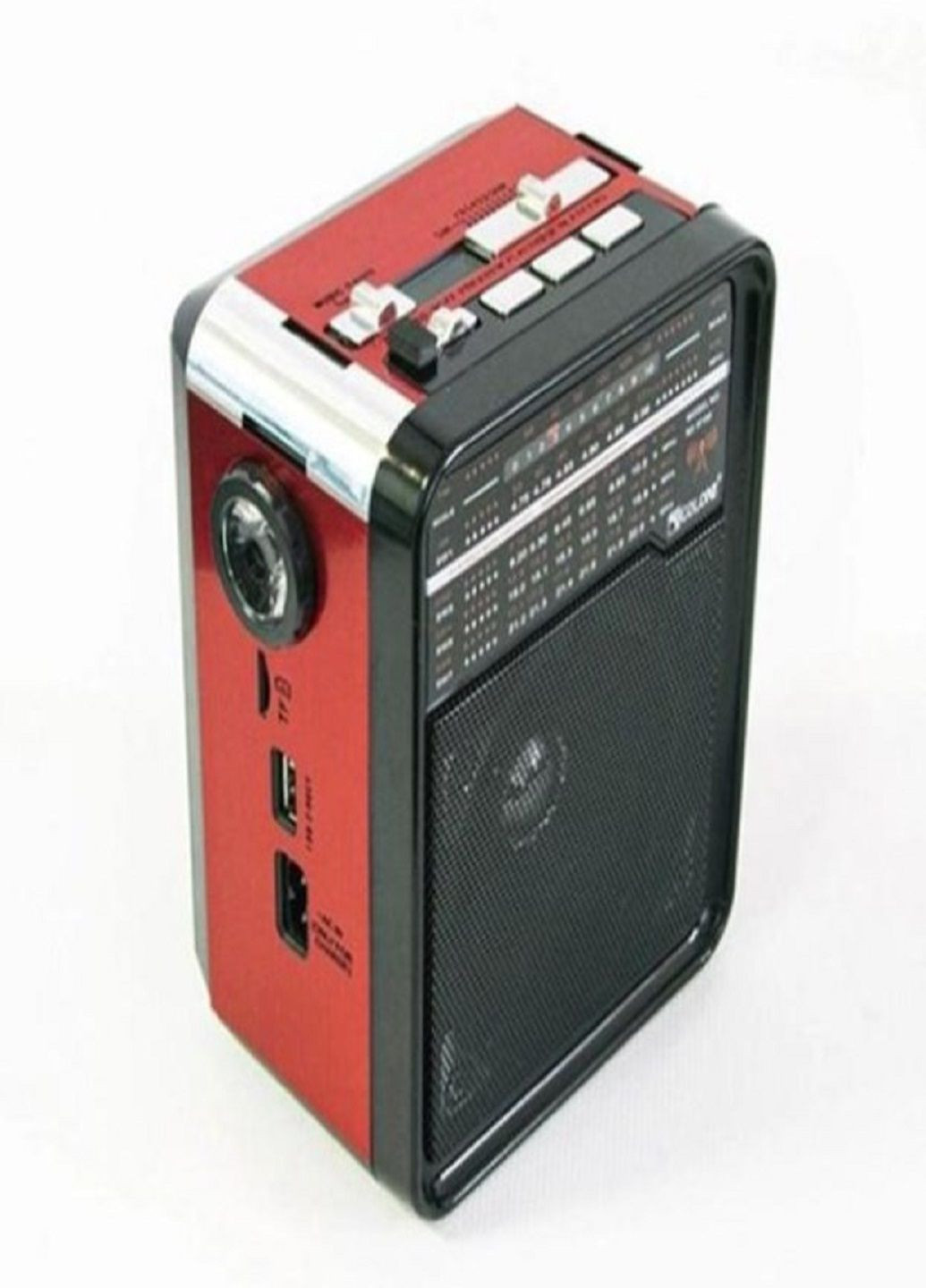Портативный аккумуляторный радиоприемник RX-9100 с фонариком Красный Golon (305412167)
