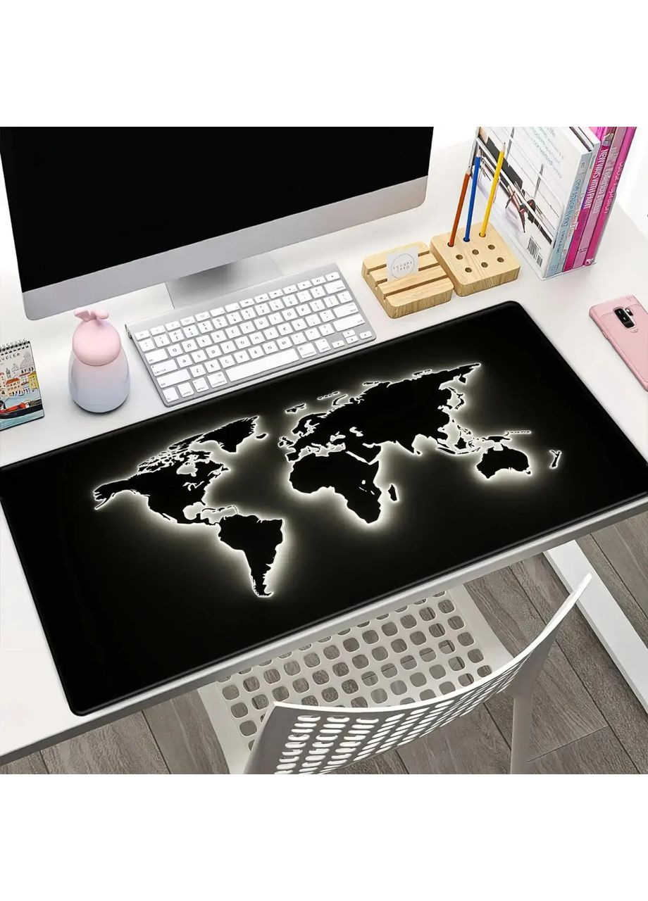 Ігровий килимок для миші "Світиться Карта Миру" з різнобарвним LED-підсвічуванням HP227 Hengda (371632941)