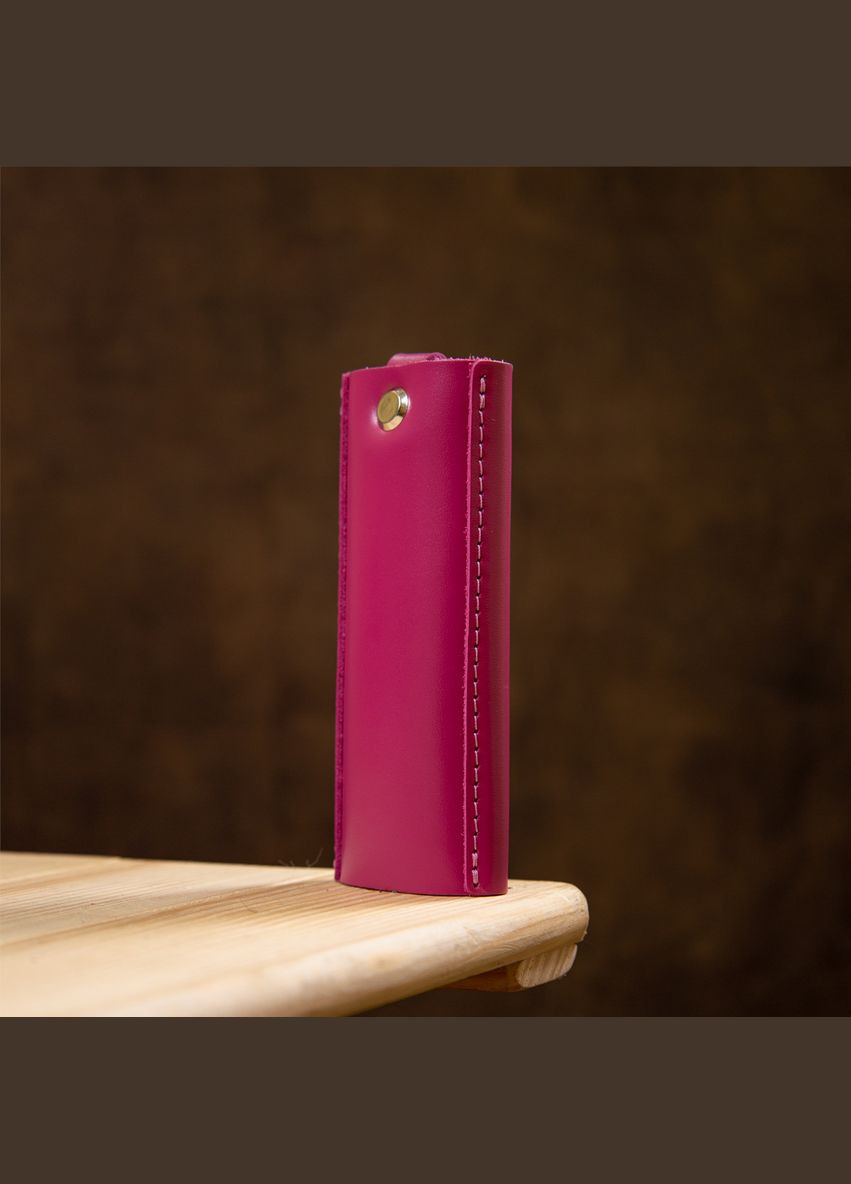 Ключниця тубус шкіряна на кнопках 11349 Фуксія Grande Pelle (331907193)