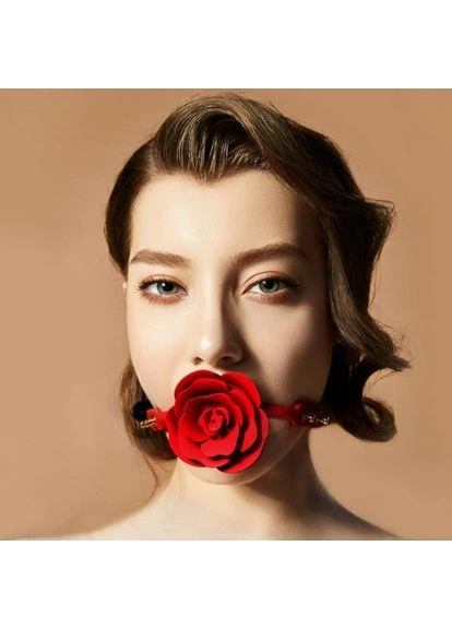 Кляп ротовой розочка БДСМ красного цвета Roses Bdsm4u (382538747)