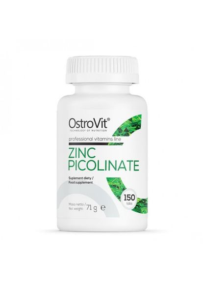 Цинк Піколінат 15 мг Zinc Picolinate 150 таб Ostrovit (351864528)
