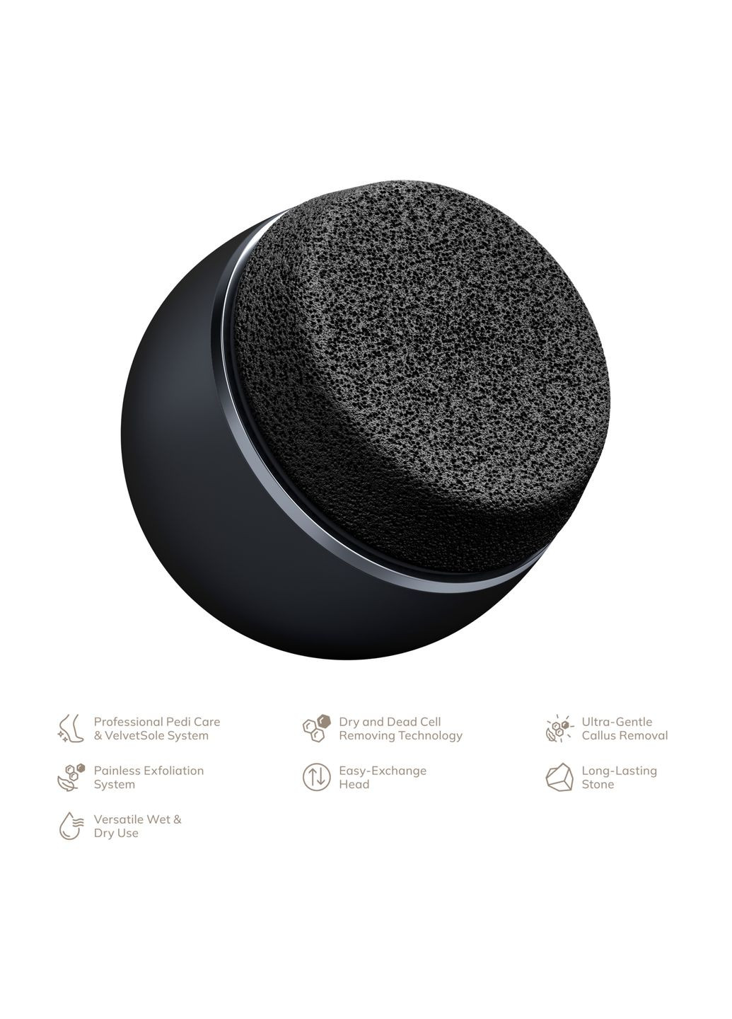 Набор для ухода за стопами Pumice Stone Callus Remover 7в1 black GESKE (341526308)