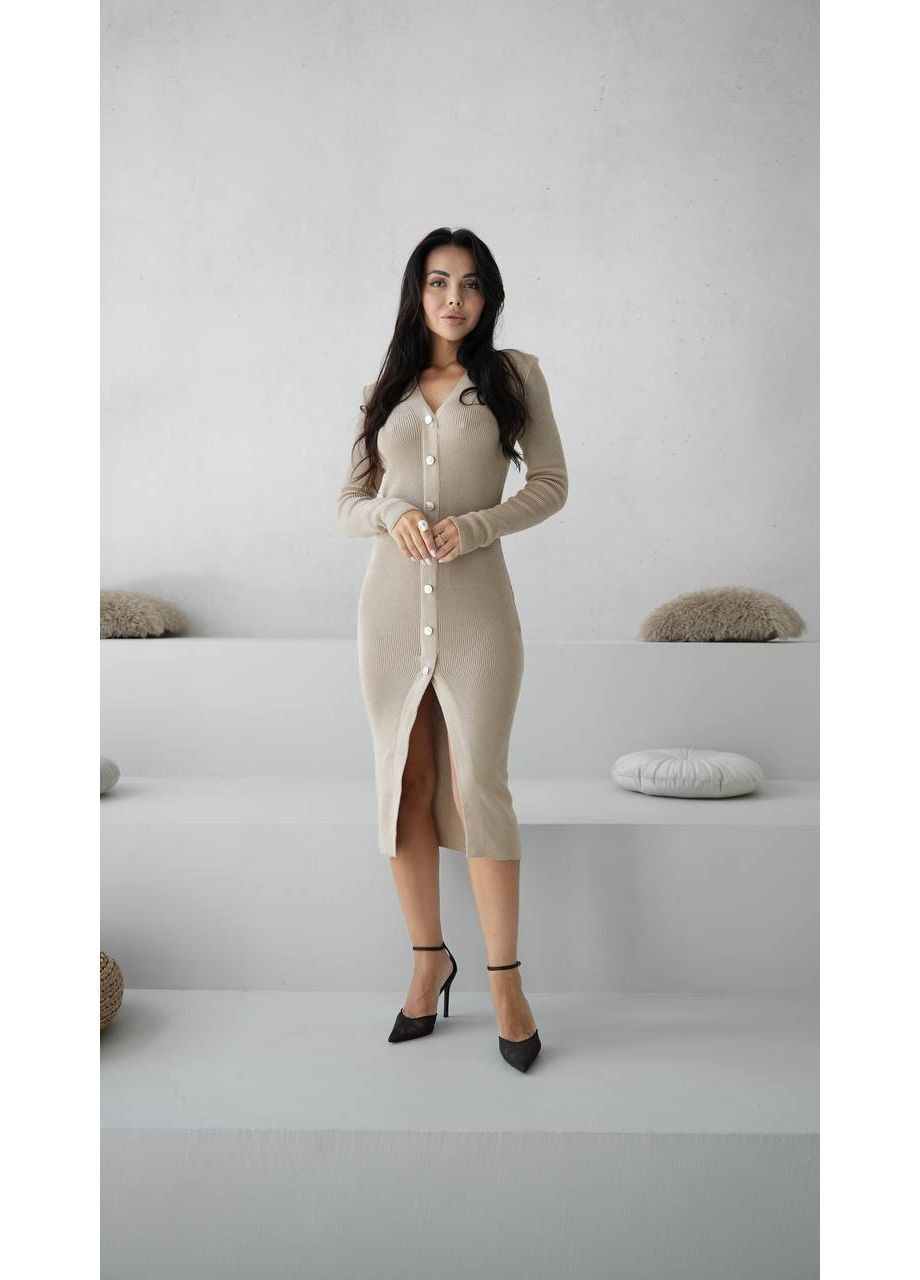 Бежева повсякденний сукня жіноча Україна однотонна