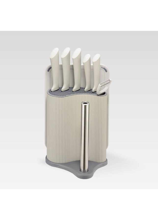 Набор ножей с разделочной доской MR-1413-GREY, 8 предметов Maestro серые,