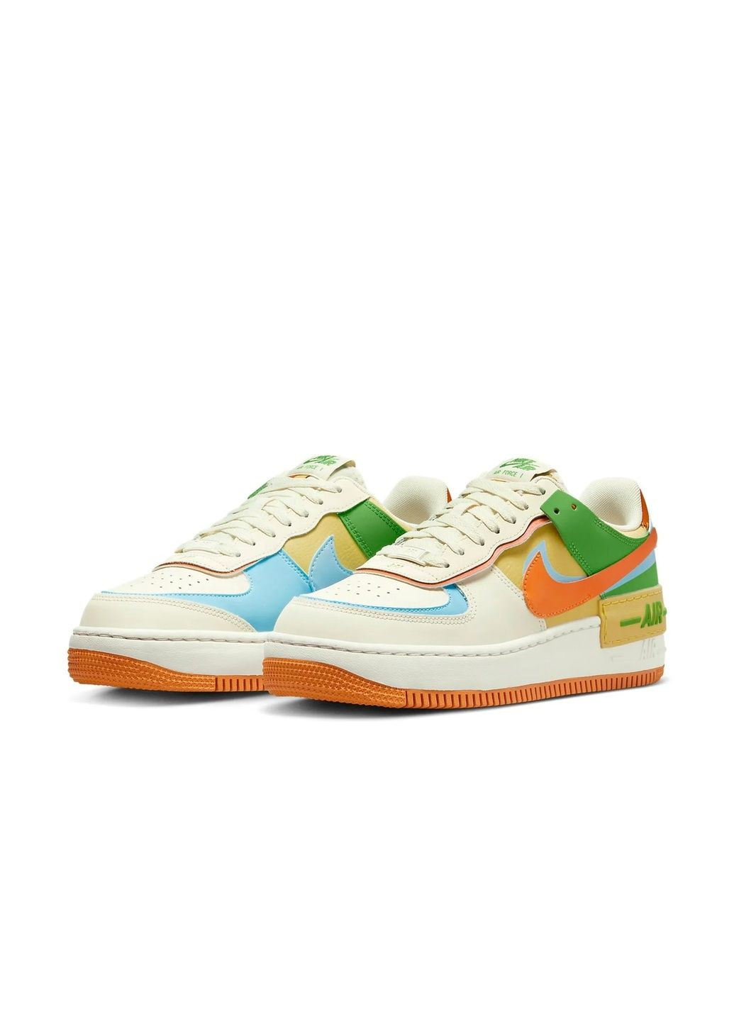 Кроссовки женские Air Force 1 Shadow Beige/Green Nike бежевые (364839117)