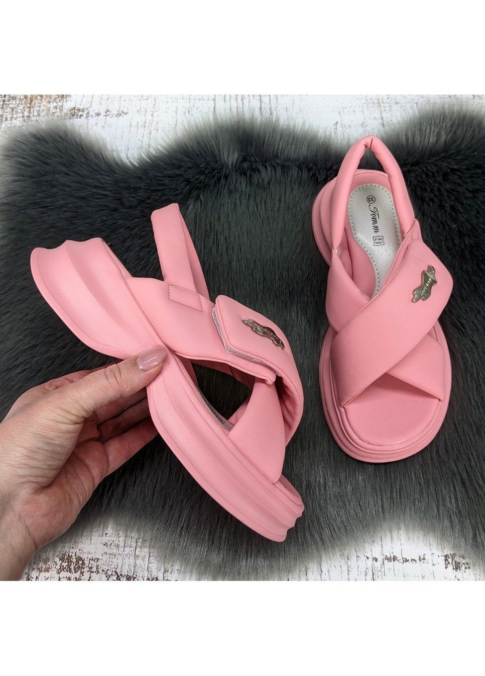 Розовые босоножки сандалии детские для девочки Tom.M