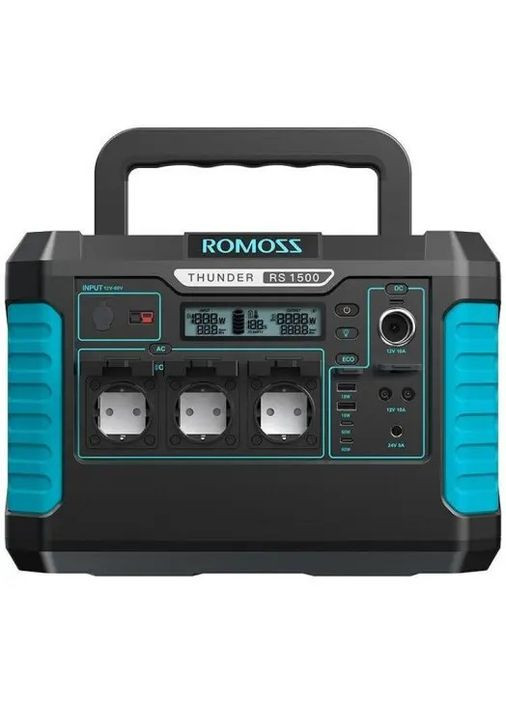 Зарядна станція RS10002B2-G153H чорна 961701 Romoss (279554638)