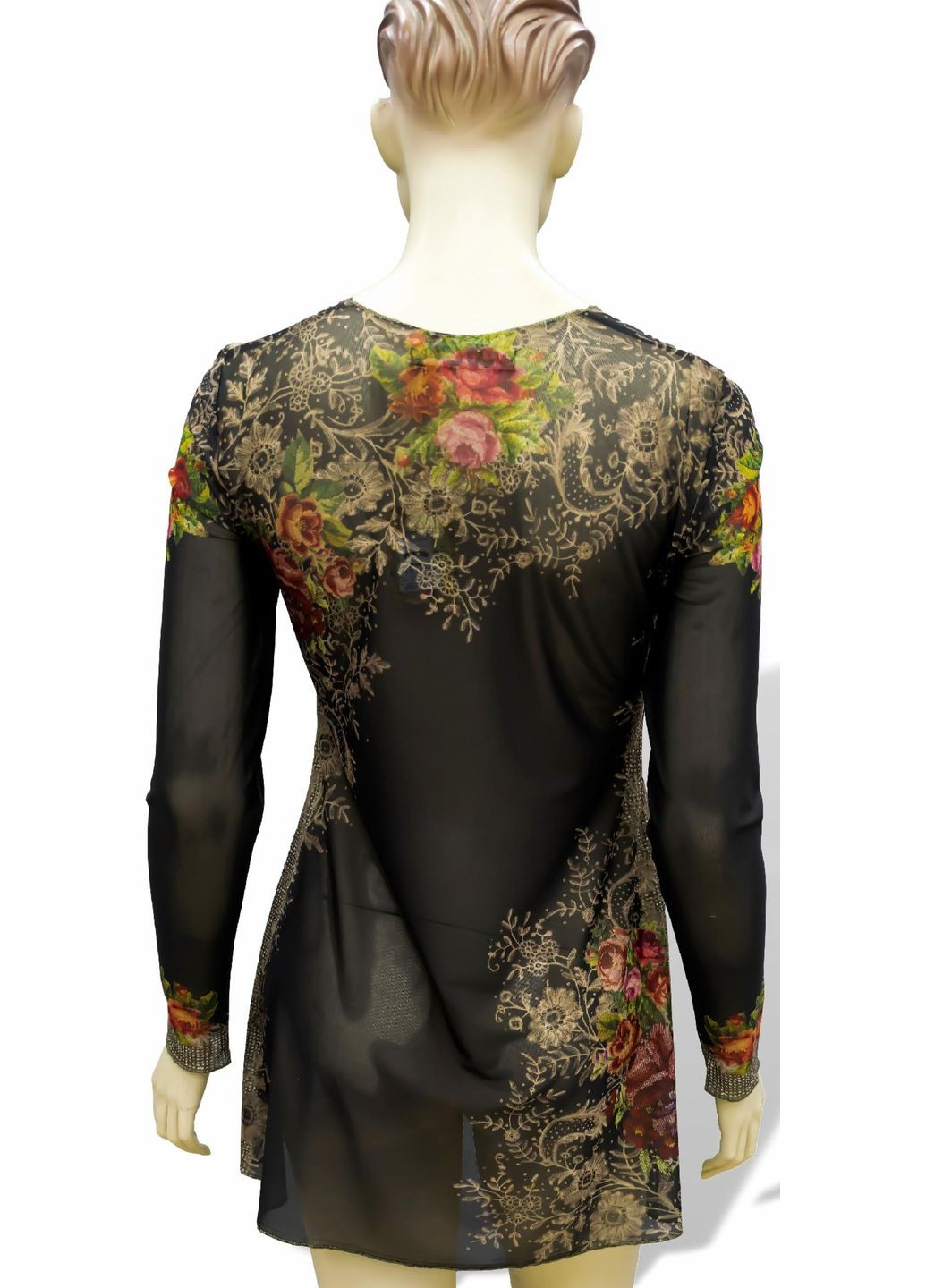 Женская туника "Цветочная симфония" с кристаллами Swarovski и вышивкой, ручная работа (р-L) Michal Negrin (347018225)