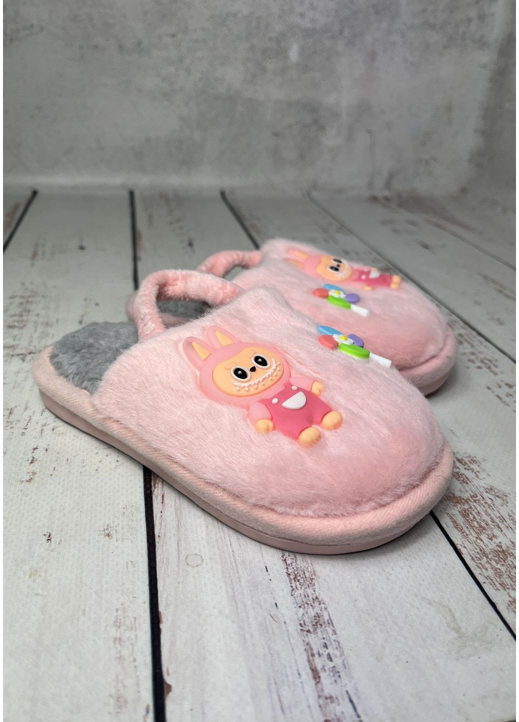 Капці домашні дитячі з гумкою для дівчинки Рожевий (1214) Alex (367726337)
