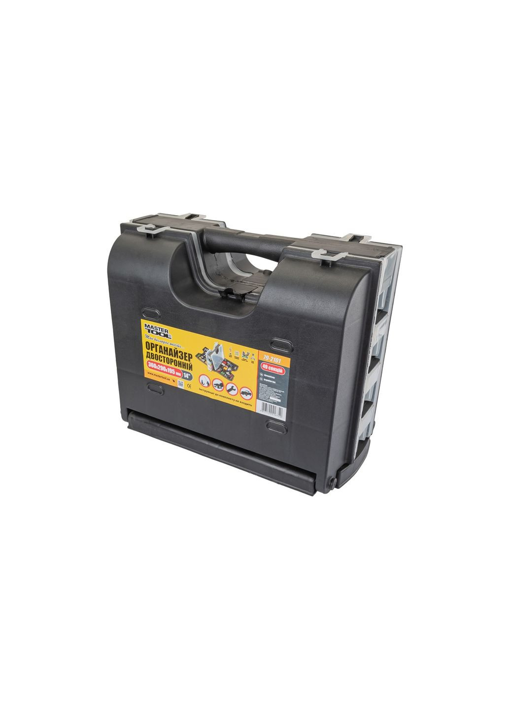 Органайзер двосторонній з ручкою 14" 360х290х195 мм 49 секцій 79-2101 Mastertool (365626655)