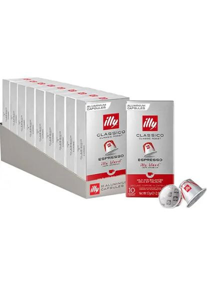 Кава в капсулах Classico Espresso, 10 уп. (100 кава-капсул) Nespresso Illy (313288995)