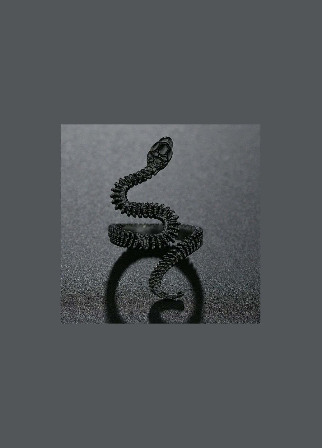 Каблучка у формі срібної шипастої змії символ смерть і відродження розмір регульований Fashion Jewelry (289355677)