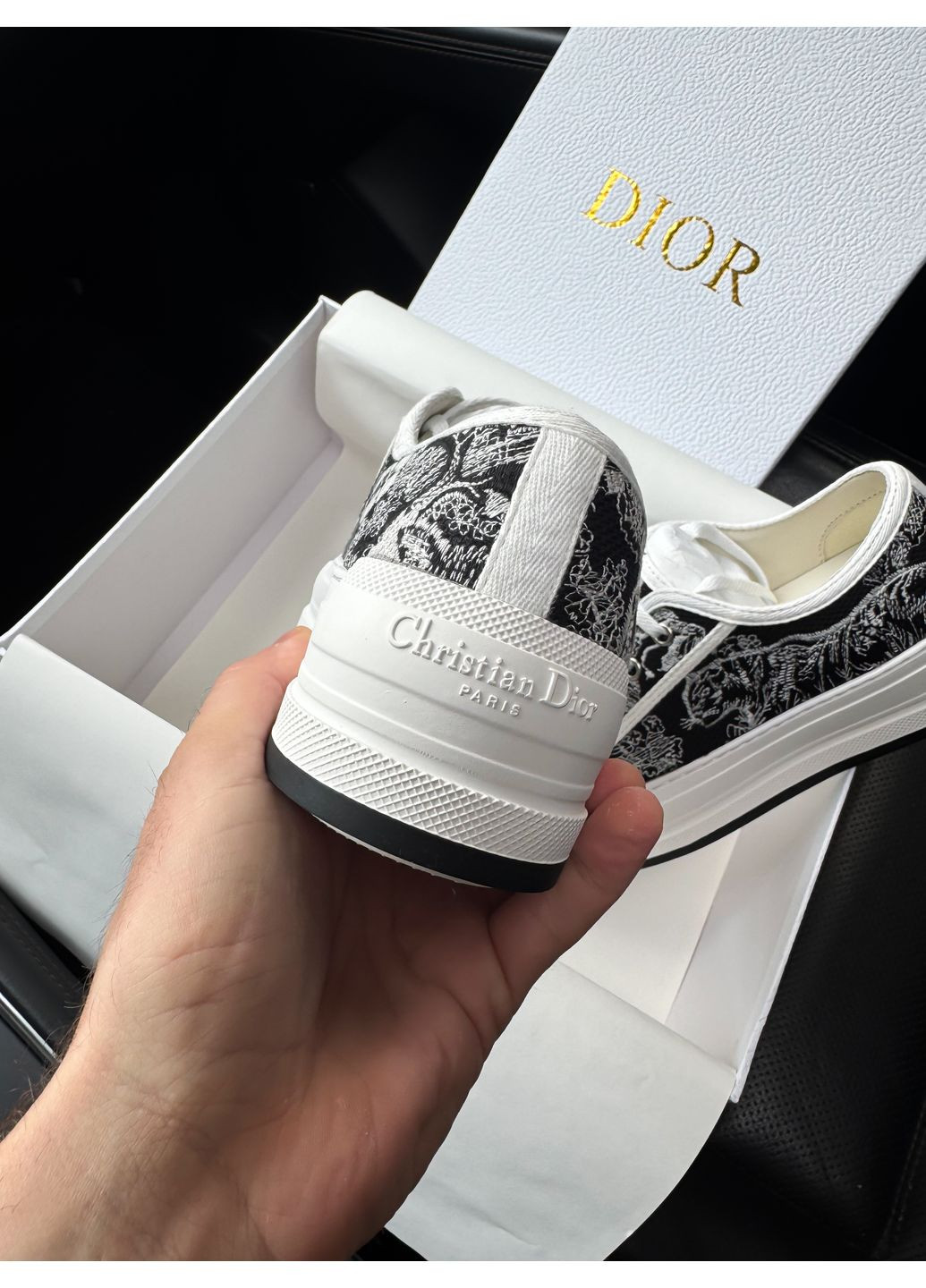 Кросівки жіночі Dior Walk-N Platform Midnight Bloom | Діор Волк-Н Платформ чорні No Brand чорні демісезони (348419324)