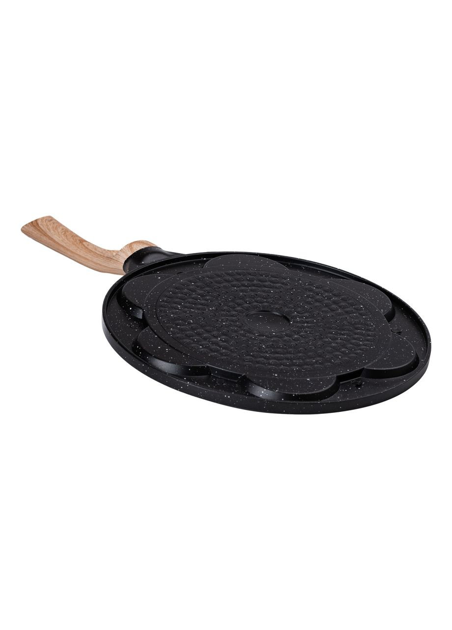 Сковорода з антипригарним покриттям 26 см для млинців, яєць та оладок, 7-секційна кругла чорна HP-39-582-B Jooki (358706107)