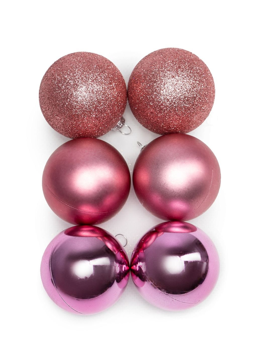 Набір кульок для ялинки колір рожевий ЦБ-00238249 No Brand (282924515)