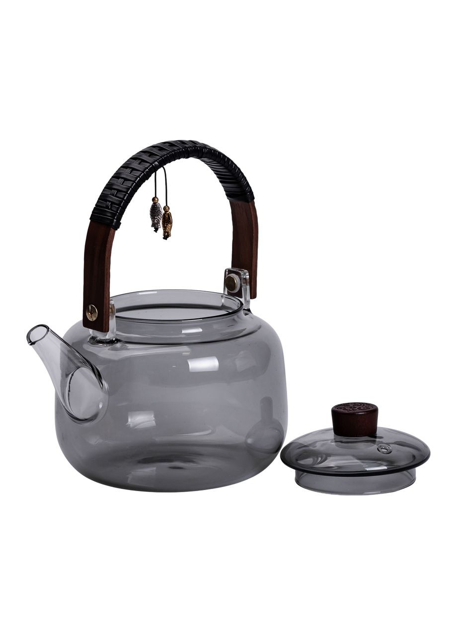 Заварник стеклянный для чая 0.8 л чайник для заваривания с деревянной ручкой Yiwu (354203235)