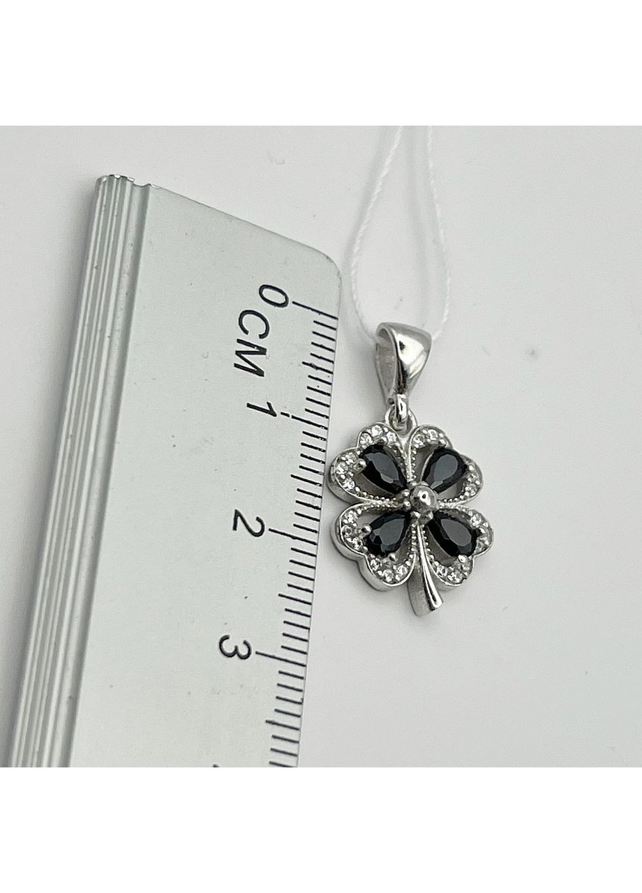 Кулон срібний з кубічним цирконієм "Квіточка" 2,33 г No Brand (369737743)