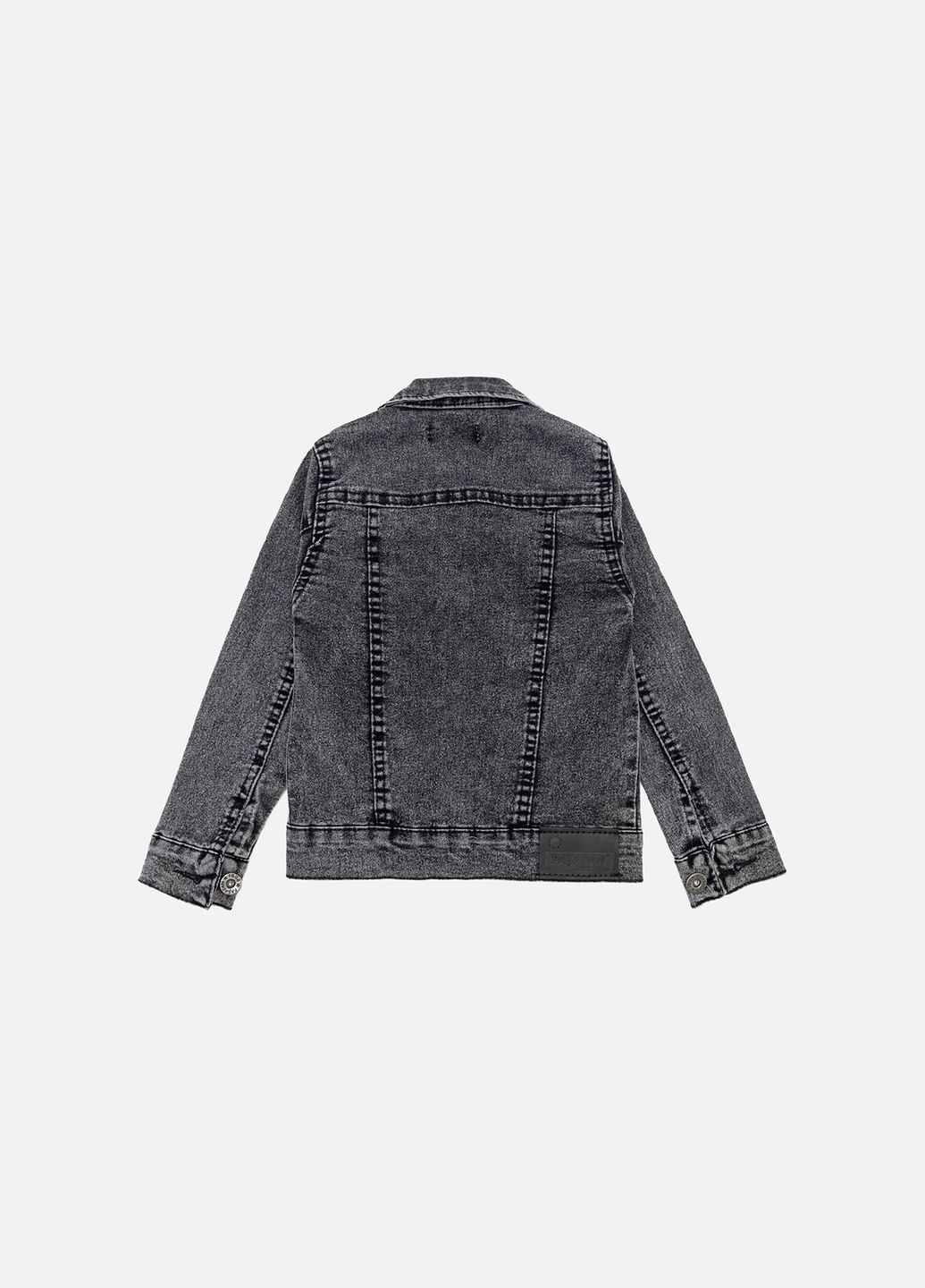 Темно-сіра демісезонна куртка джинсова для хлопчика колір темно-сірий цб-00243501 PASAcan