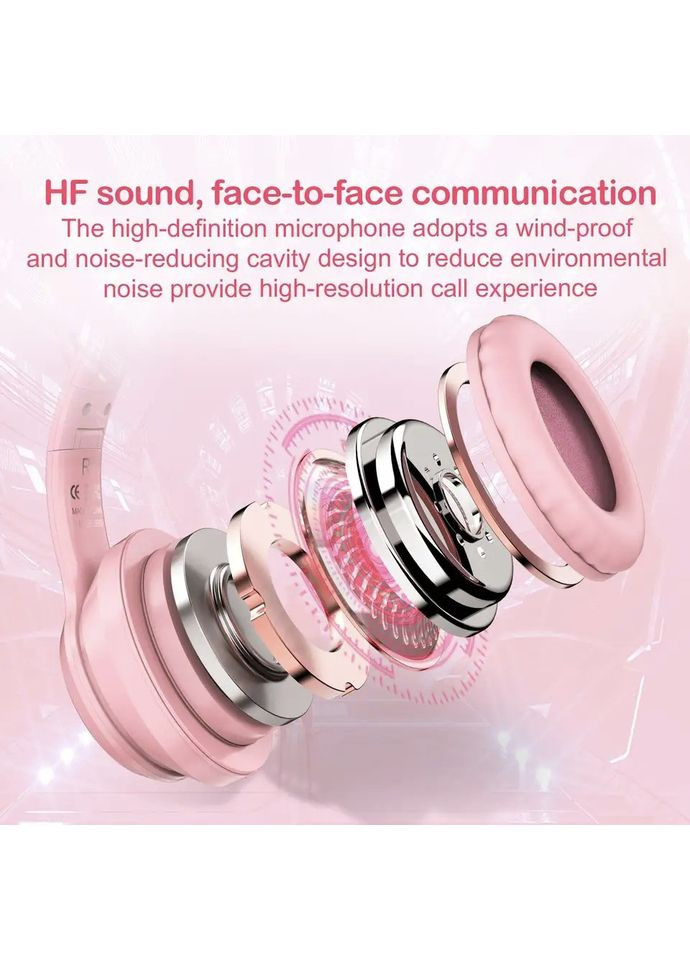 Бездротові ігрові навушники з котячими вушками B90 з підсвічуванням RGB Навушники для стримінгу Onikuma (349824400)