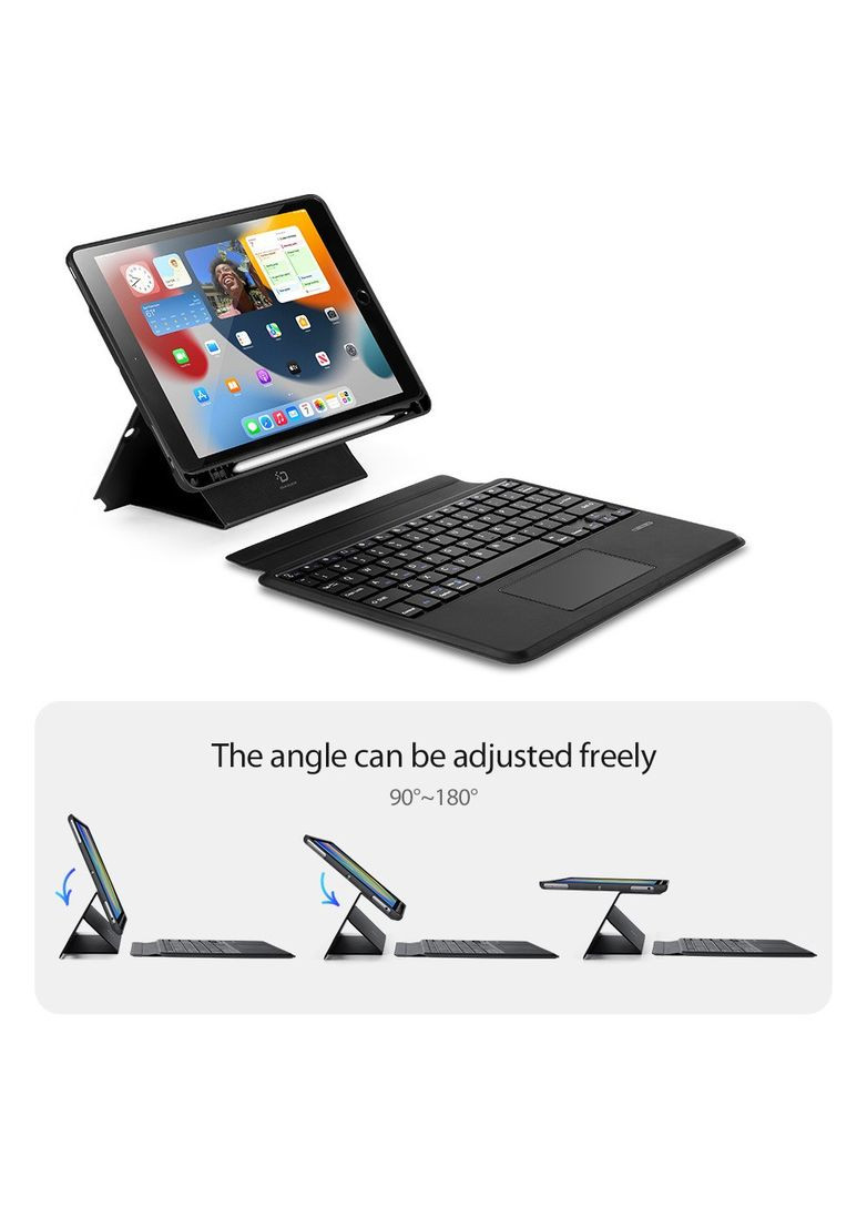 Чохол клавіатура Bluetooth 5.0 Keyboard для Apple iPad Pro 12.9 (2020 / 2021 / 2022) Black Dux Ducis (324234620)