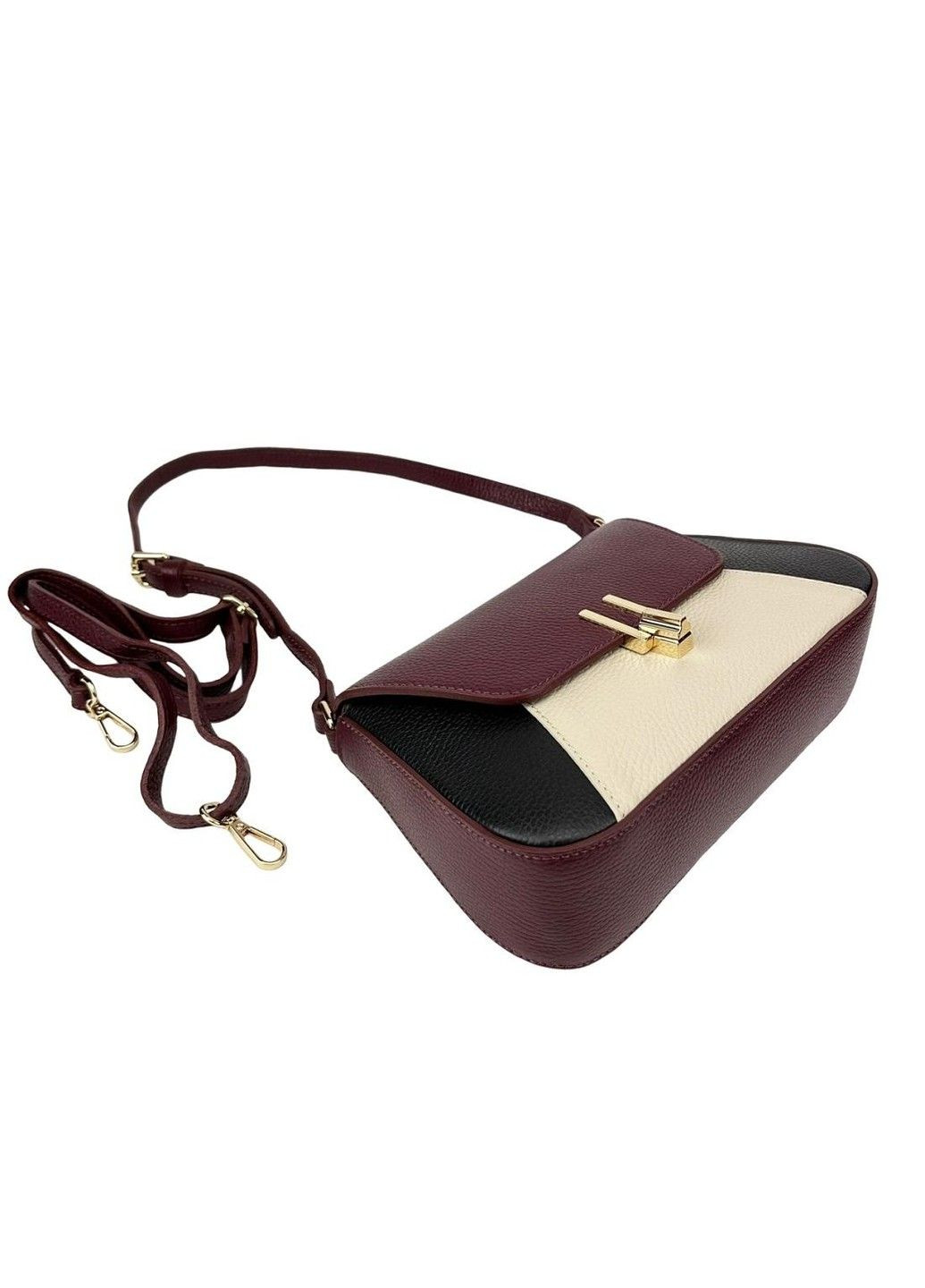 Женское стильное кожаное кроссбоди комбинированного цвета Italy F-IT-6644ABBO Firenze (315688164)