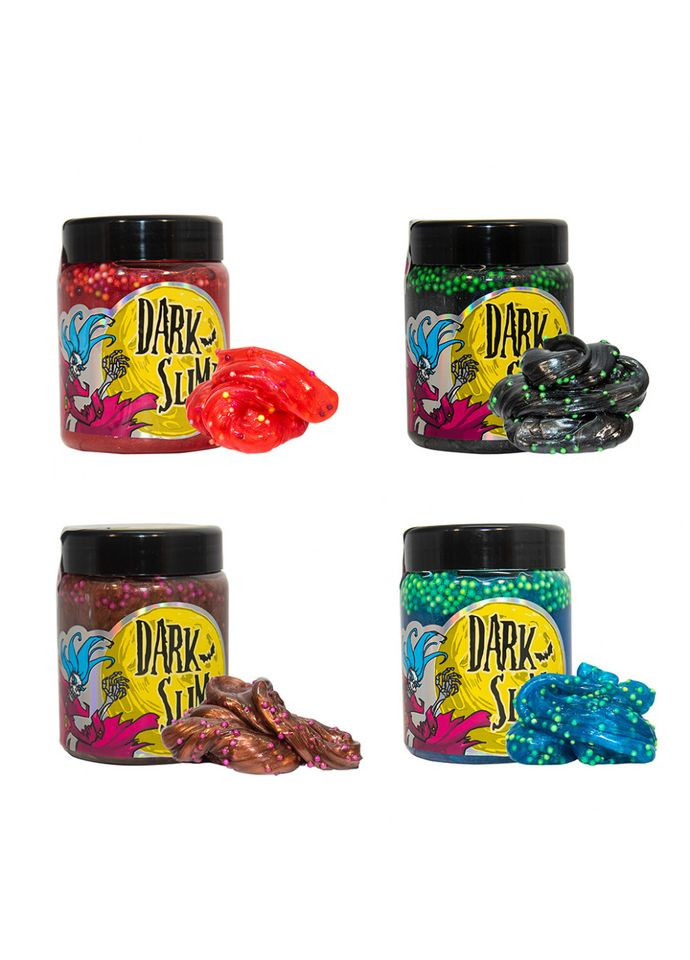 Слайм "Dark slime - з кульками" 71831 (укр.) - 0,250 кг Strateg (342025678)