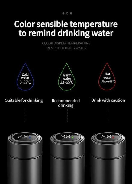 Умный термос с индикатором температуры 500мл, Green Yiwu (305836351)