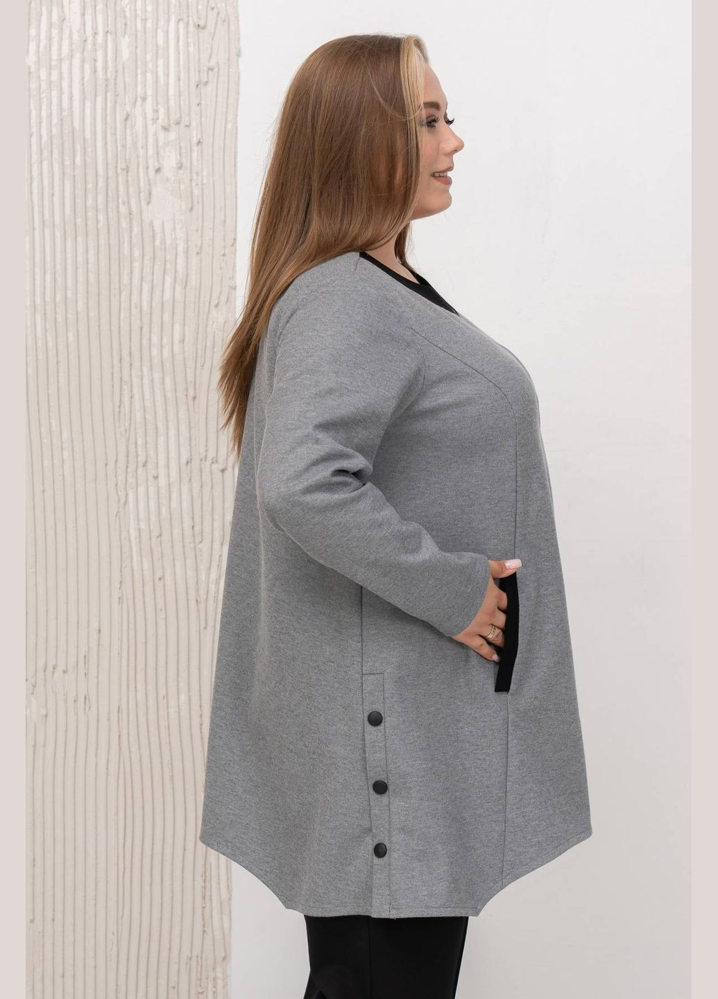 Розкльошена туніка БЕЛЬ сірий Tatiana (347580296)