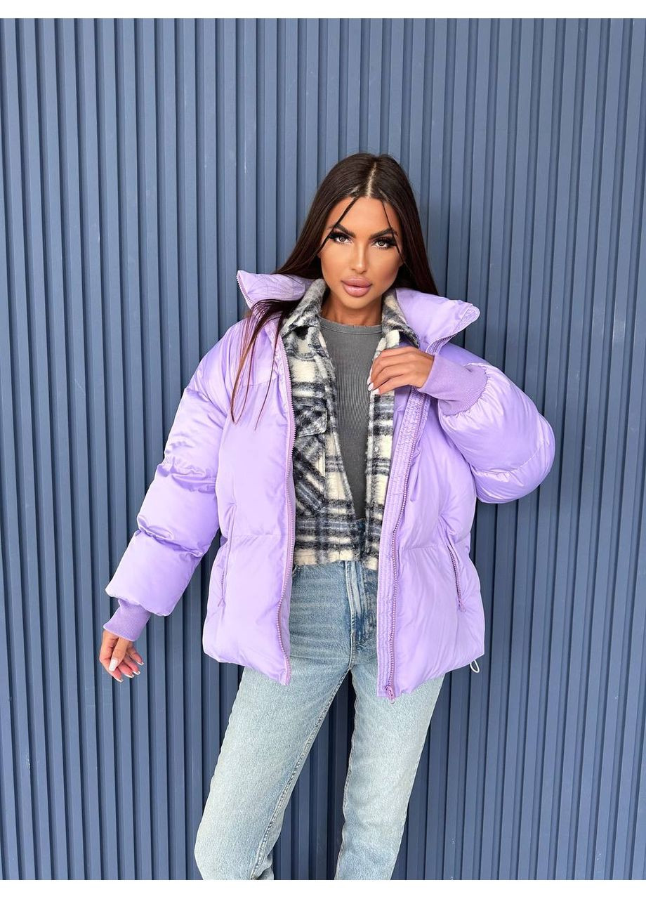 Бузковий зимній Пуховик No Brand