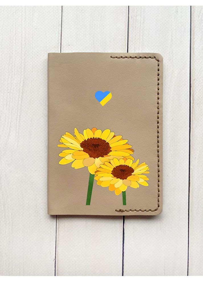 Кожаная обложка на паспорт книгу: Бежева (принт 364) CASE CONTROL (360658000)