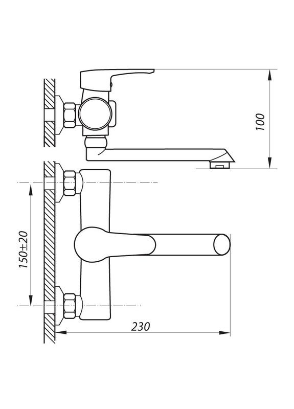 Змішувач для ванни PUD3 146 білий (ZX2910) Zerix (321213506)