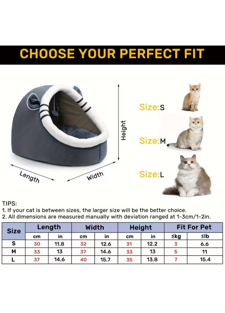 Домик лежанка с мягкой подушкой и игрушкой для кота или собаки No Brand (369157746)