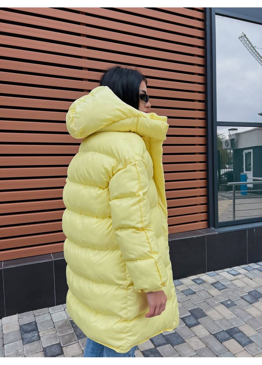 Желтый зимний Пуховик No Brand