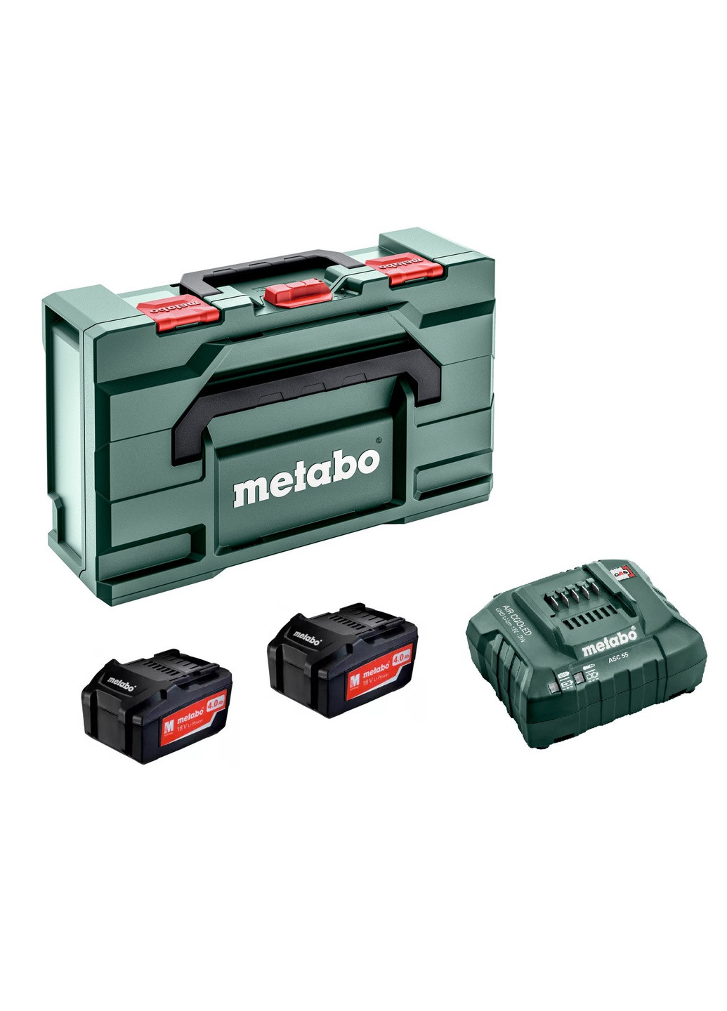 Базовий комплект акумуляторних батарей 18 В 2x4.0 Агод LiPower + зарядний пристрій ASC 55 (MetaLoc) 685064000 (8180) Metabo (266339606)
