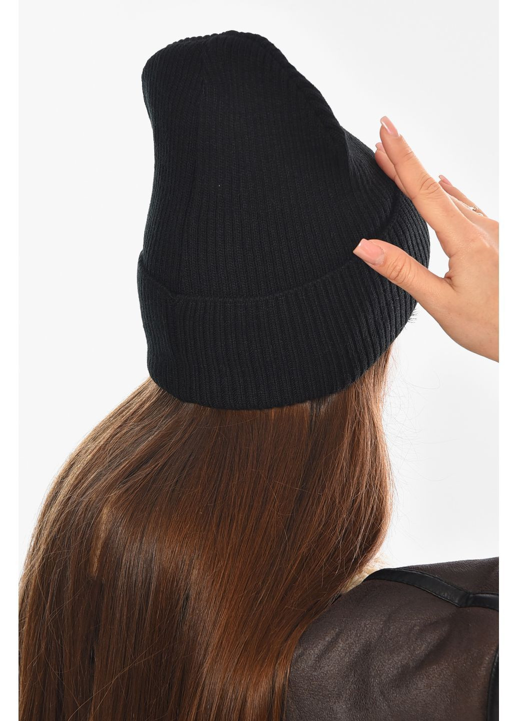 Шапка женская на флисе черного цвета Let's Shop (368824002)