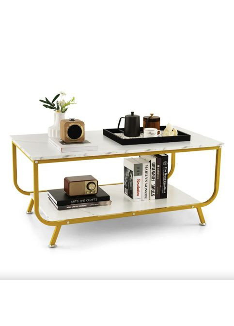 Журнальний стіл Marble двоярусний Costway (361952331)