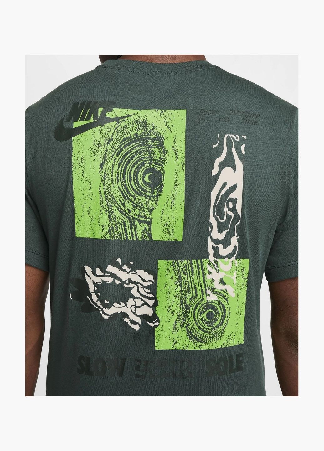 Зеленая мужская футболка u nsw tee oc lbr green fz7952-338 Nike