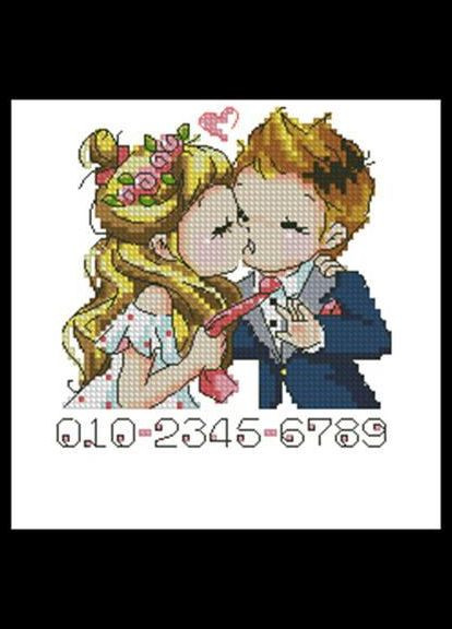 Набор для вышивки крестиком. Размер: 13*13 см. Парочка Лоскуток (315361972)