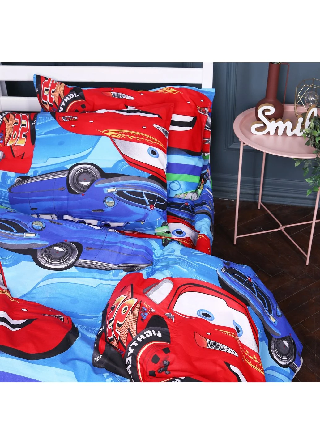 Комплект постільної білизни Ranforce Elite JUNIOR 17-0778 McQueen's Racing Dreams blue Полуторний Євро Mirson (399960260)