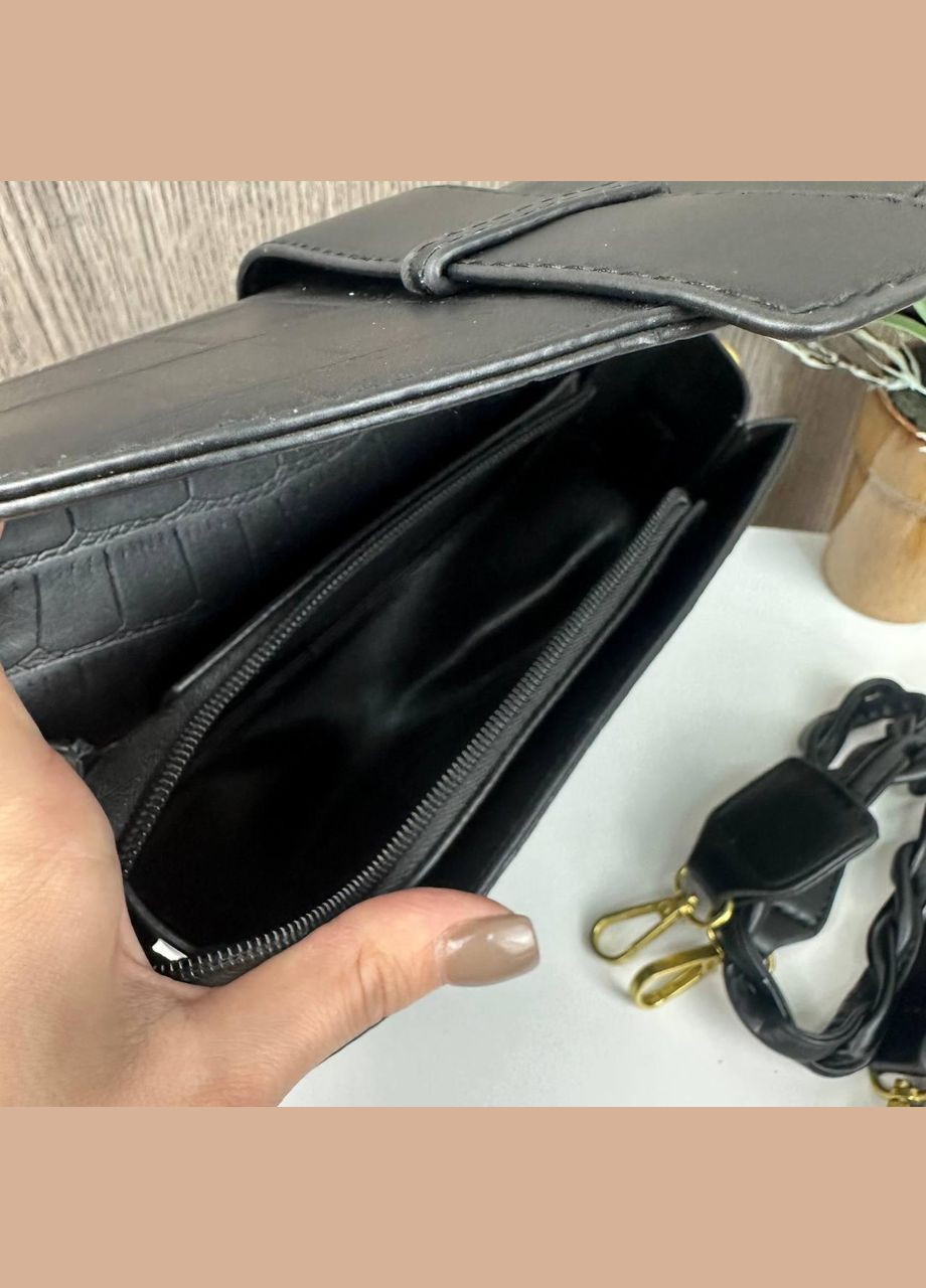 Жіноча сумка, Мінісумка на плече, маленька жіноча сумочка клатч, мінісумка-клатч екошкіра якісна Чорний No Brand (334731233)