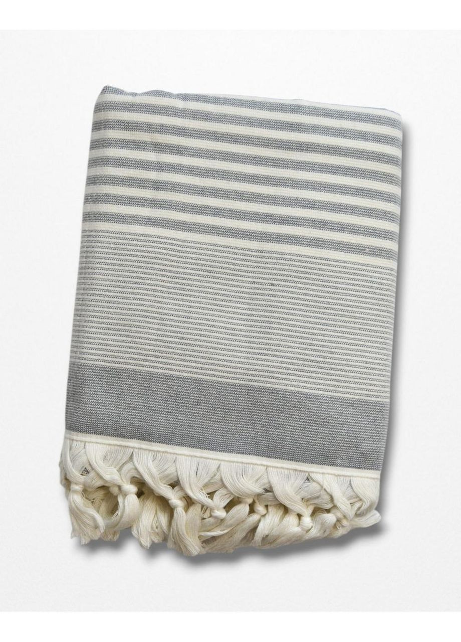 Полотенце пляжное пештемаль 90 х 170 см, Atina Pupilla Gri (365730498)