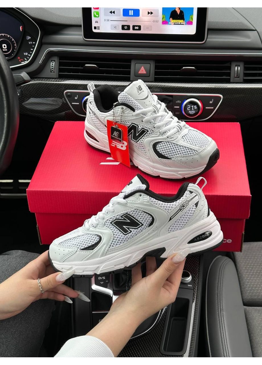 Черные демисезонные кроссовки мужские new balance 530 white black v2 нью беланс 530 No Brand