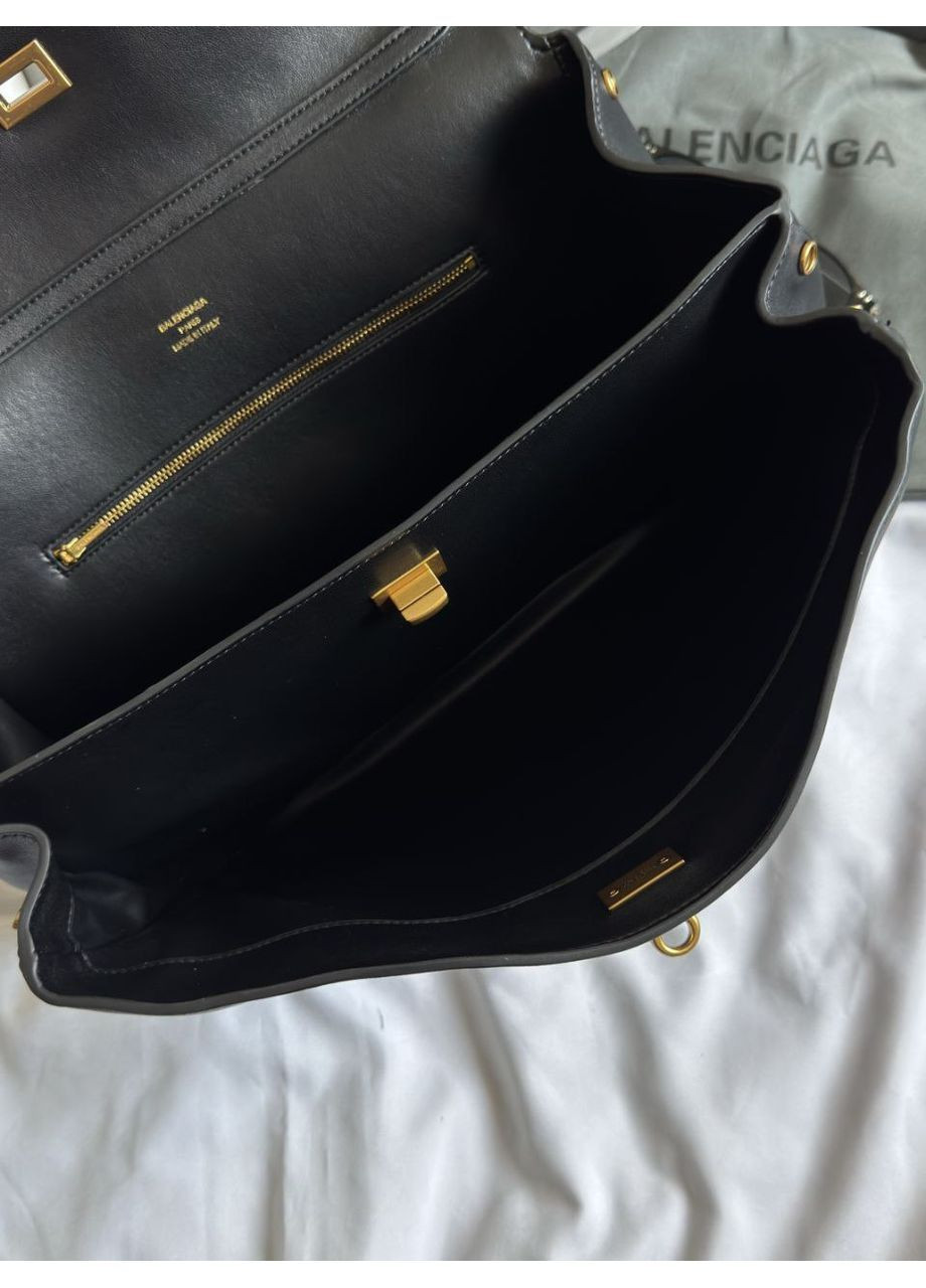 Женская сумка Balenciaga Rodeo 35 Black из гладкой кожи No Brand (369503680)