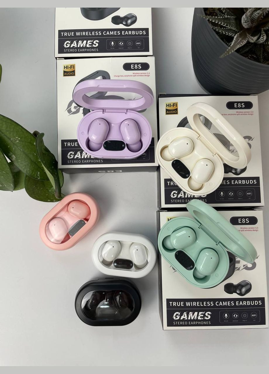 Бездротові навушники Air Dot E8s Рожевий No Brand (331111426)