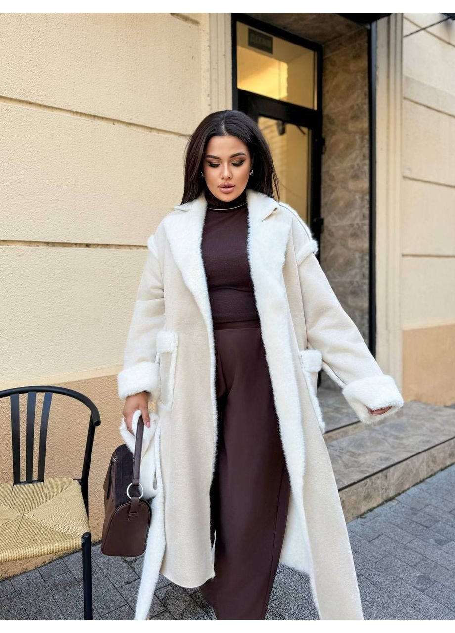 Дубленка из замши и искусственной норки ❄️❄️❄️ Україна (367959764)